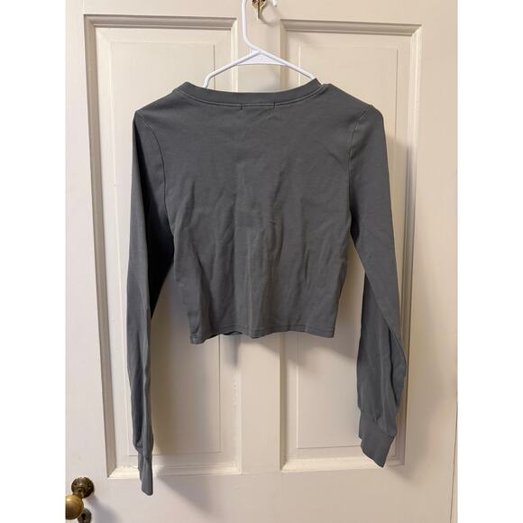 Forever 21 Dark Gray Crop Top – Size XL - Picture 2 of 3